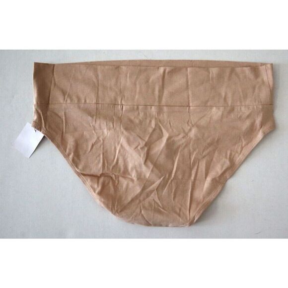 A Pea In The Pod M19331 Women's Sz Large Beige Maternity Fold Over Panties - Picture 2 of 6
